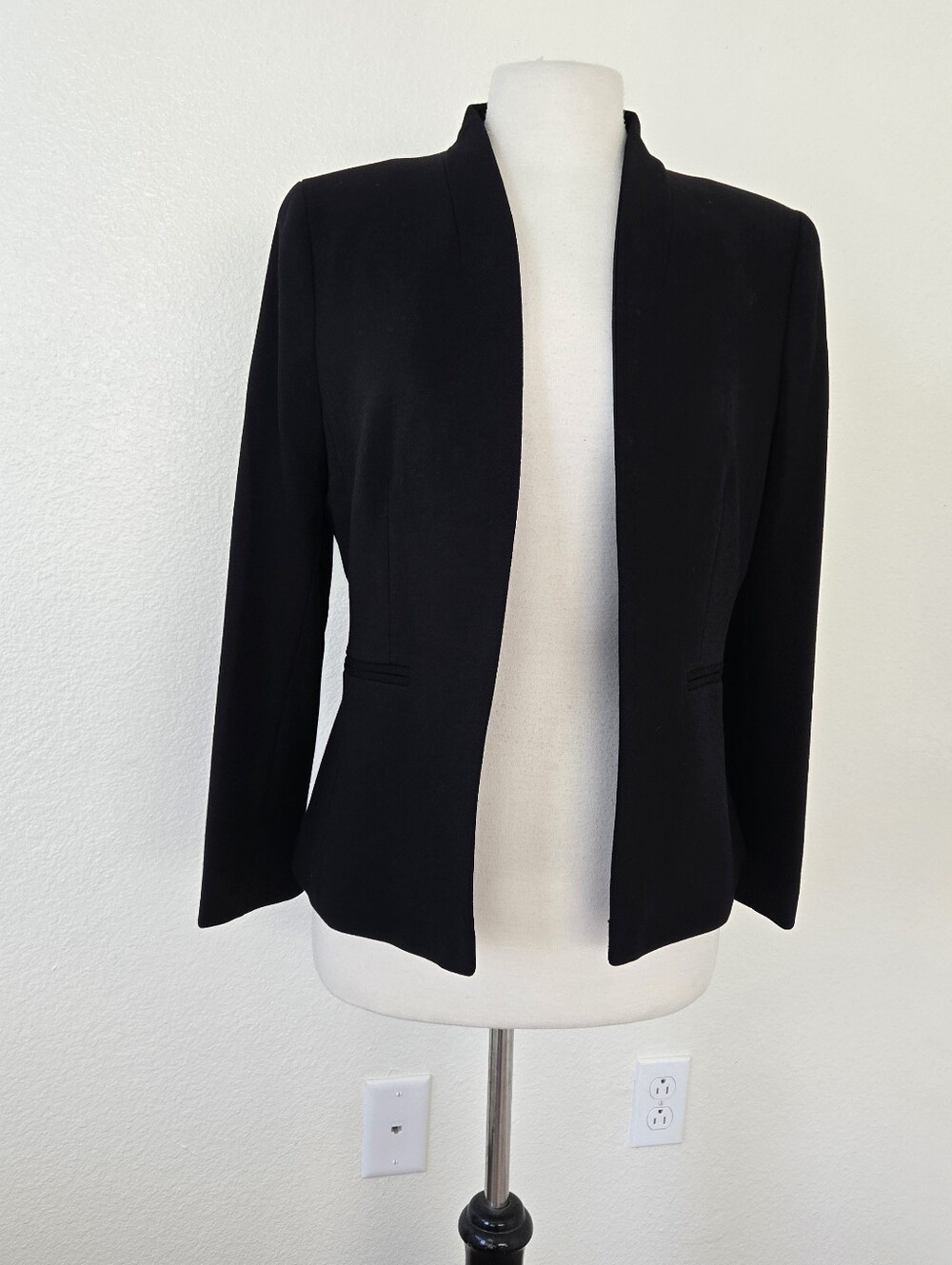 J. Crew Going Out Womens Blazer in Stretch Twill Black Size 10 Slim Cut Lined